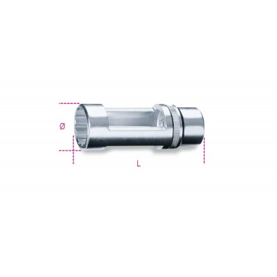 960S - Llave de vaso con cuadrado hembra 1/2” para inyectores de motores Diesel